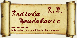Kadivka Mandoković vizit kartica